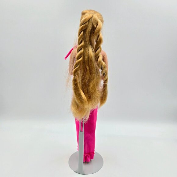 1982 Vintage Twirly Curls Barbie Doll 5579 Superstar Era Blonde Hair Curler Brai - Picture 9 of 16